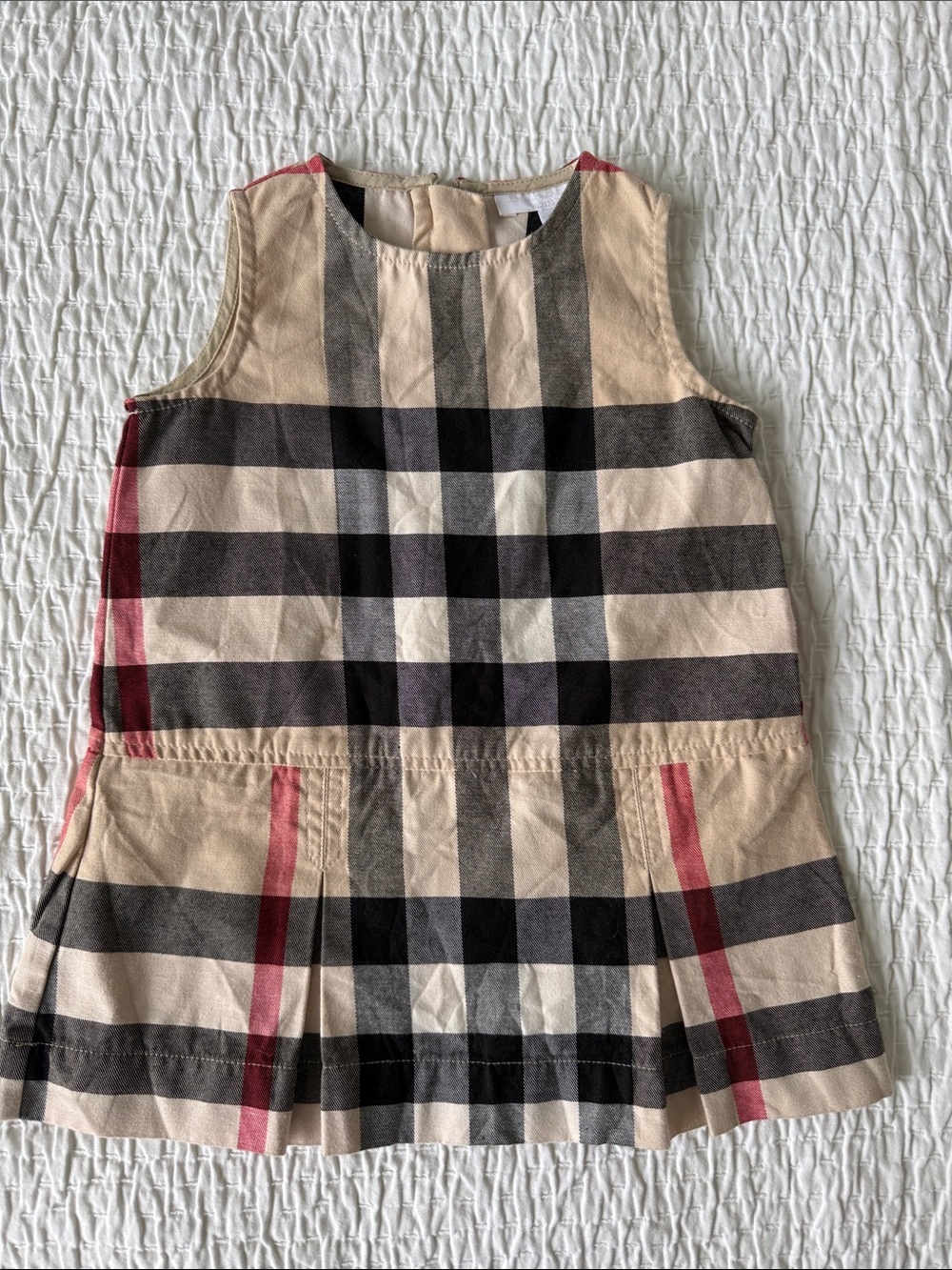 Burberry Beige Plaid Baby Girls' Jumper Dress